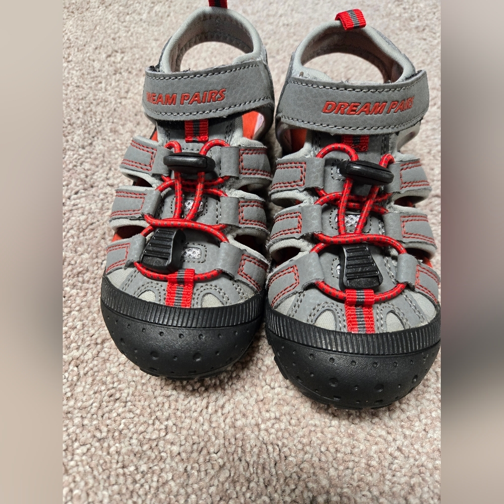 Dream Pairs Kids Sandals - Gray and Red T11